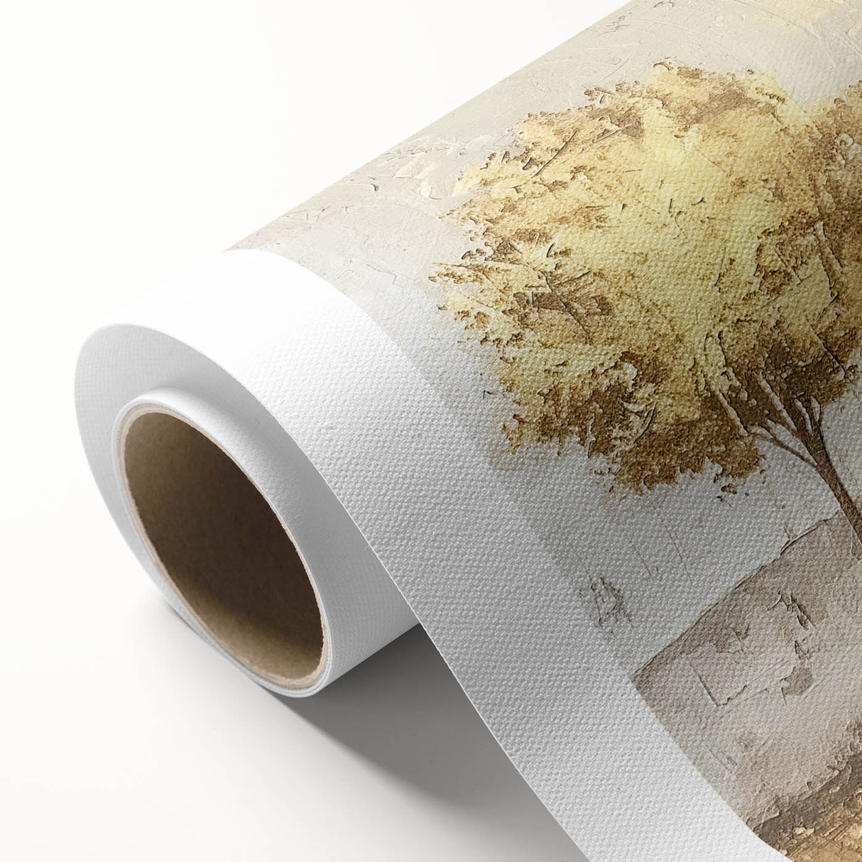 Abstract landscape wall art on rolled canvas showcasing vibrant colors and dynamic brush strokes, perfect for enhancing modern home decor. Ideal for art enthusiasts.