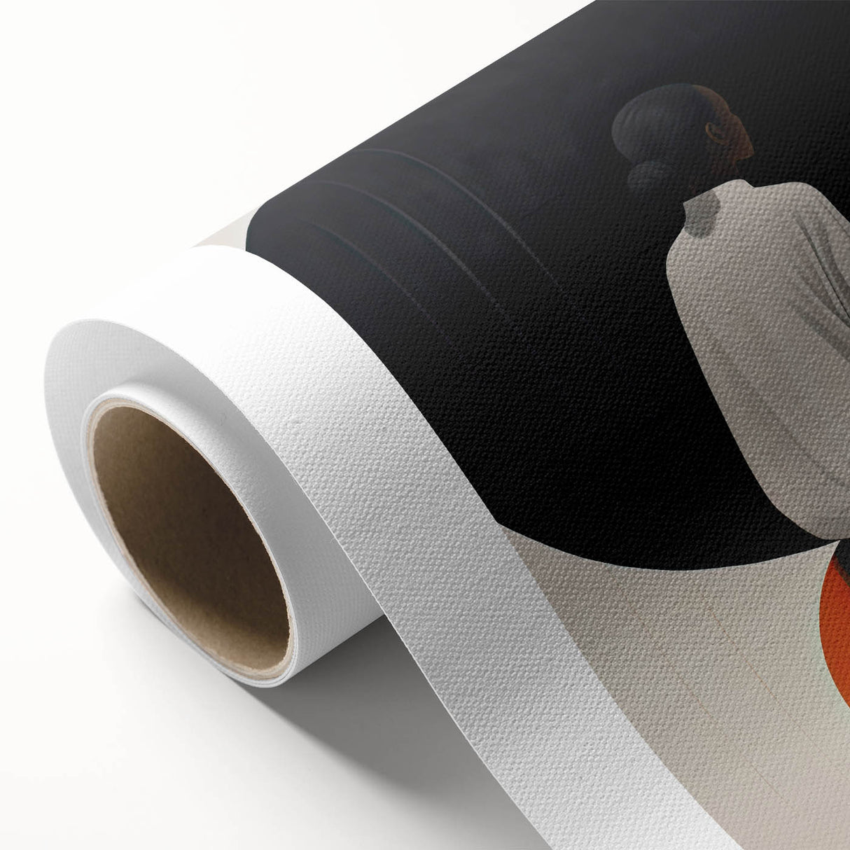 Elegant Dining Room Wall Art - Abstract Black, White & Orange Décor