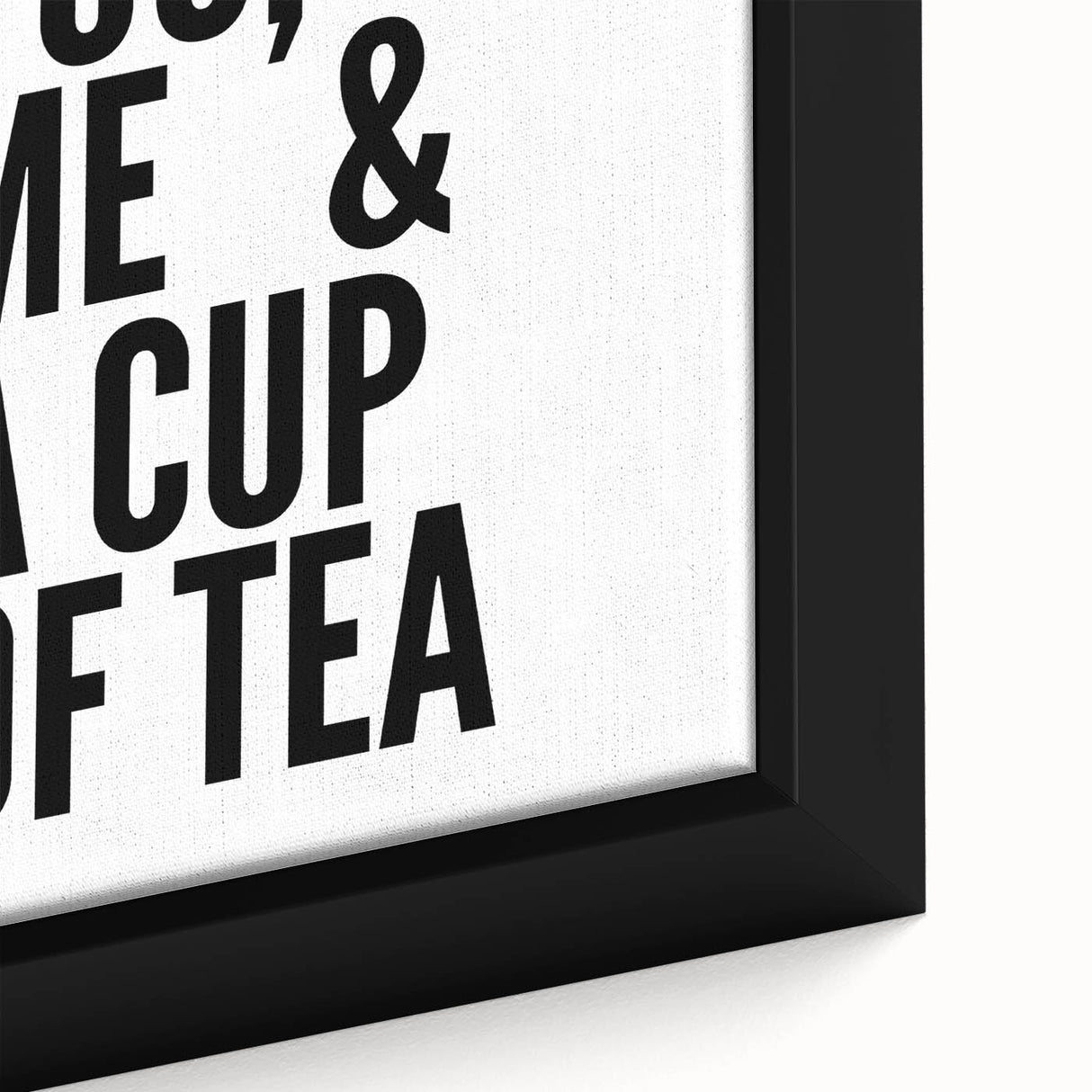 Modern Typography Wall Art - "You, Me & a Cup of Tea" Print