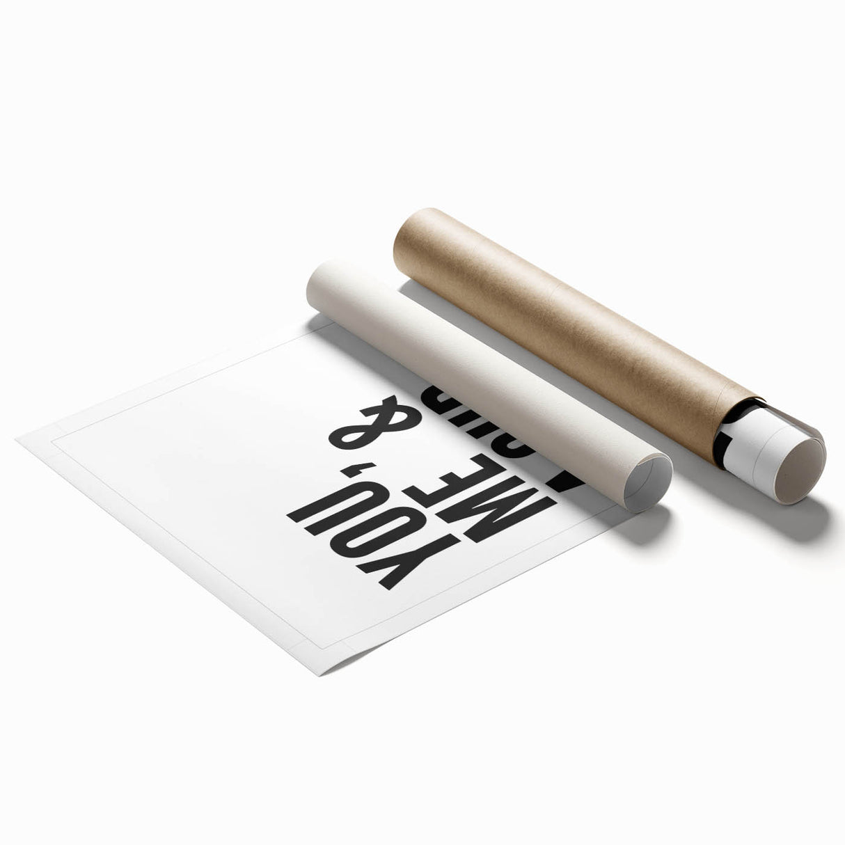 Modern Typography Wall Art - "You, Me & a Cup of Tea" Print