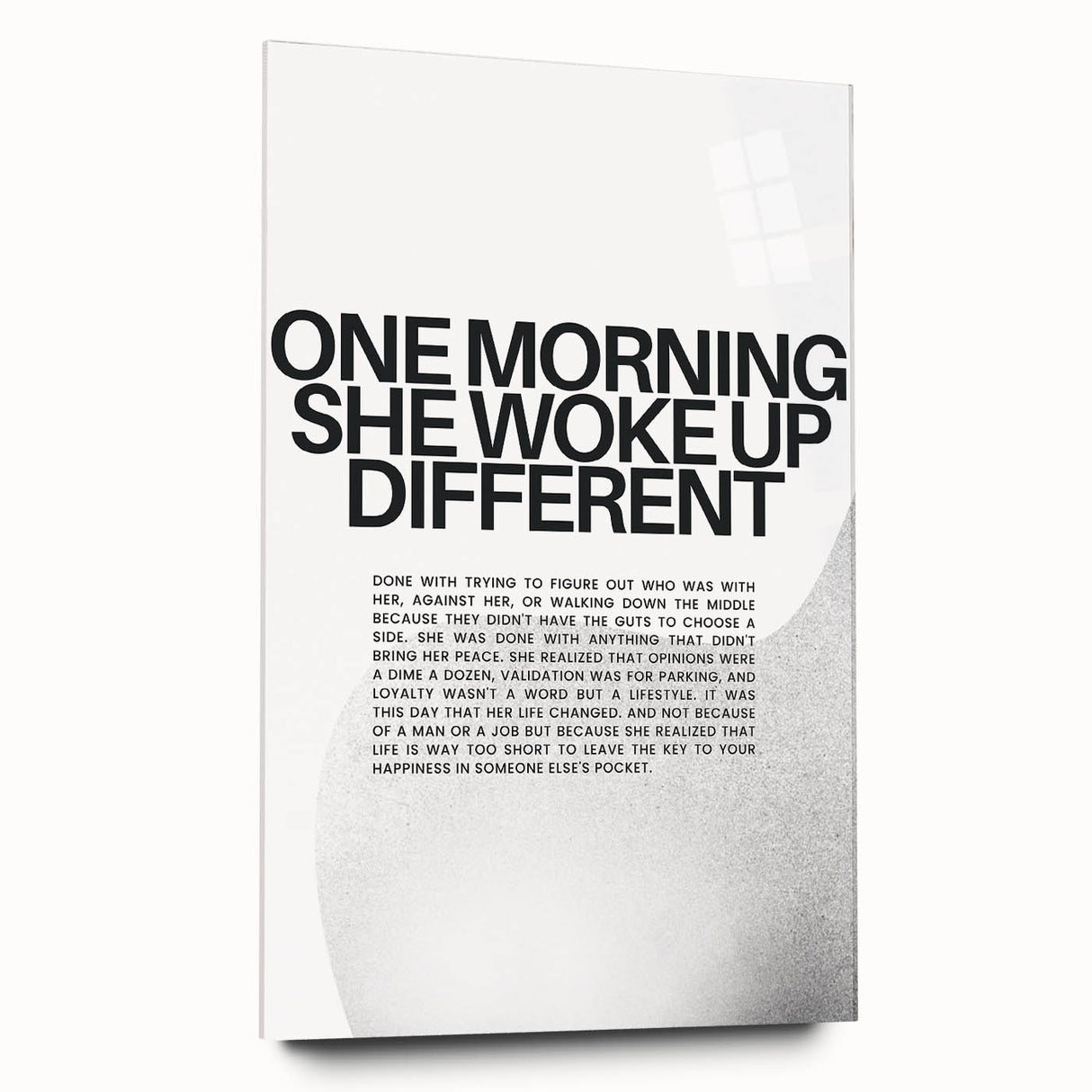 Bold Typography Art Print – Empowering Quote on Canvas