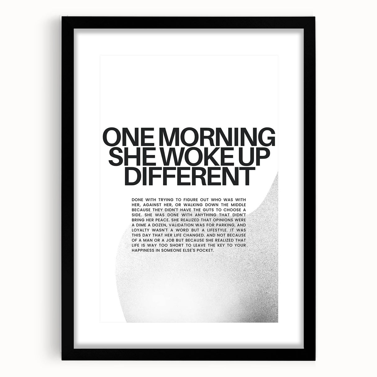Bold Typography Art Print – Empowering Quote on Canvas