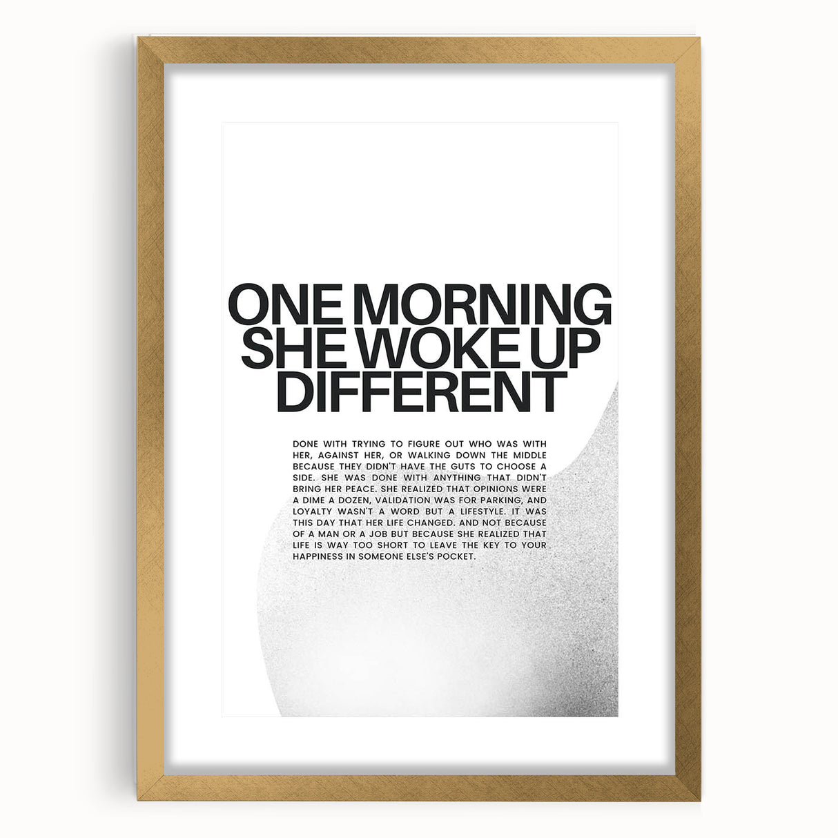 Bold Typography Art Print – Empowering Quote on Canvas