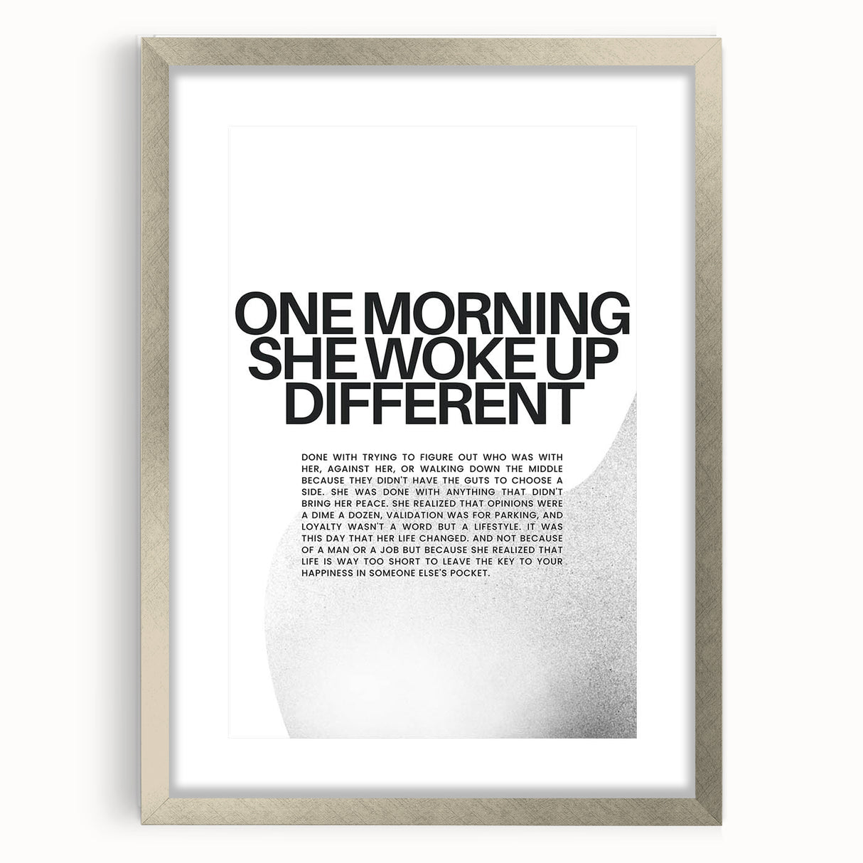 Bold Typography Art Print – Empowering Quote on Canvas