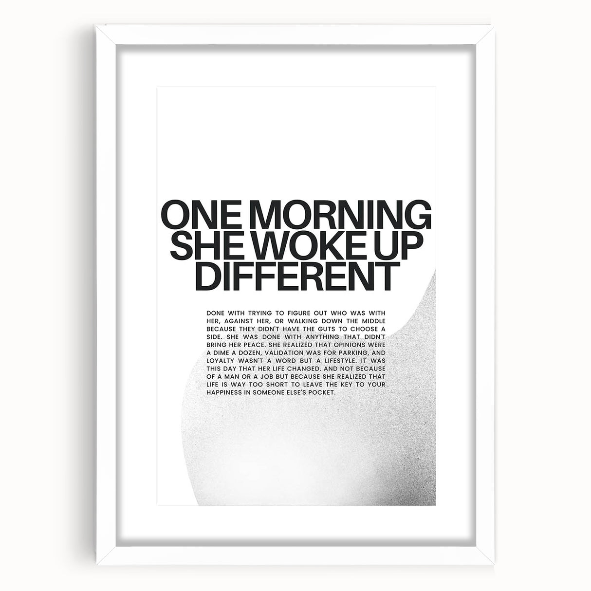 Bold Typography Art Print – Empowering Quote on Canvas