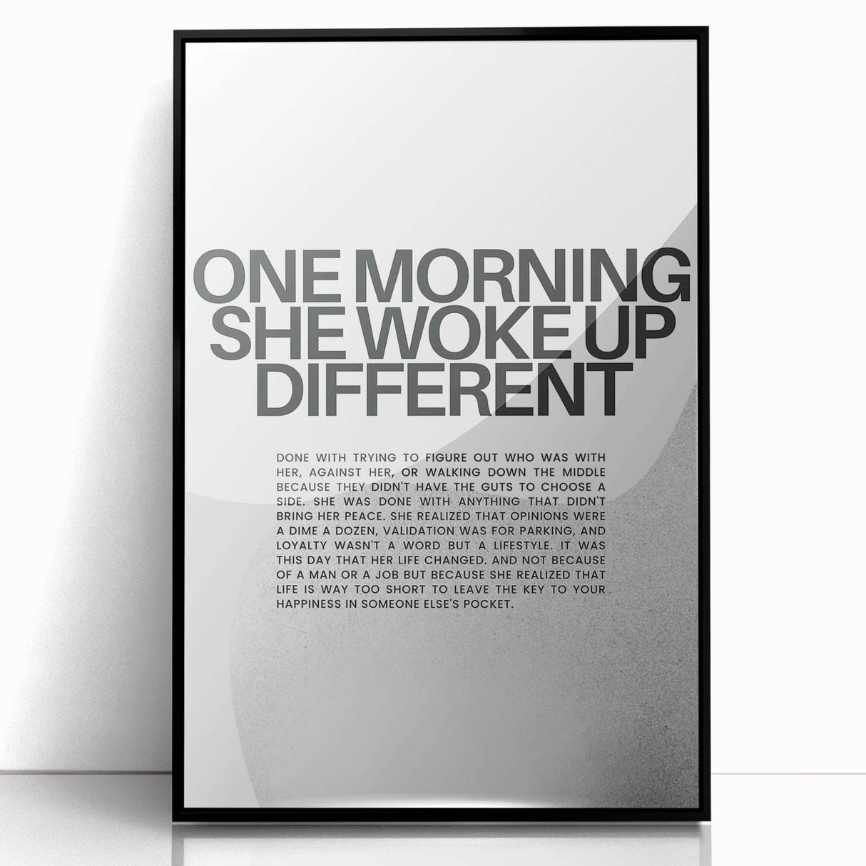 Bold Typography Art Print – Empowering Quote on Canvas