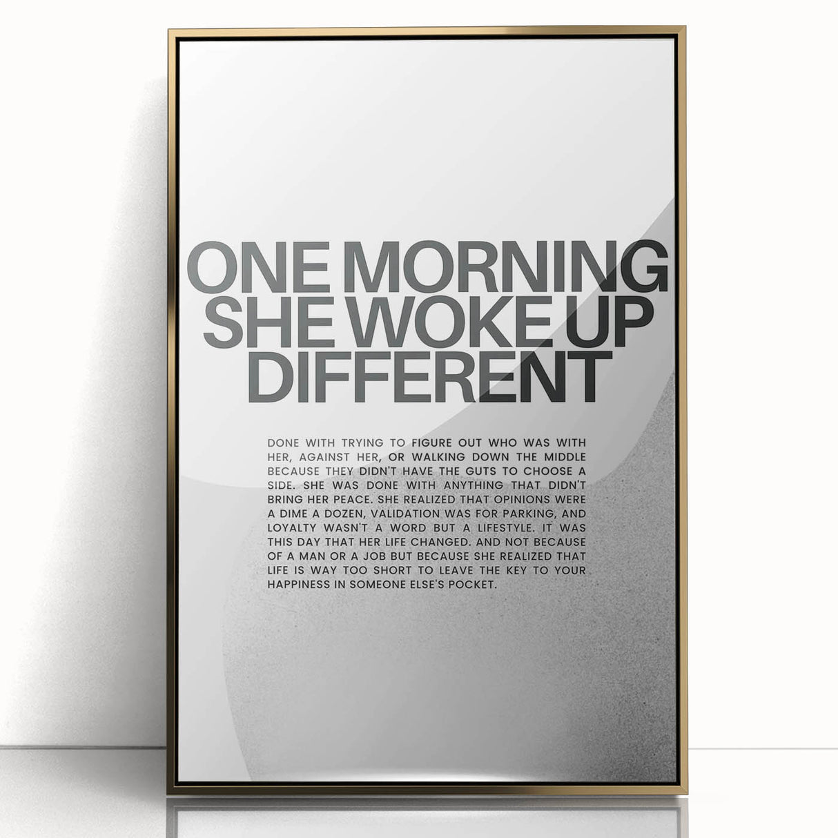 Bold Typography Art Print – Empowering Quote on Canvas