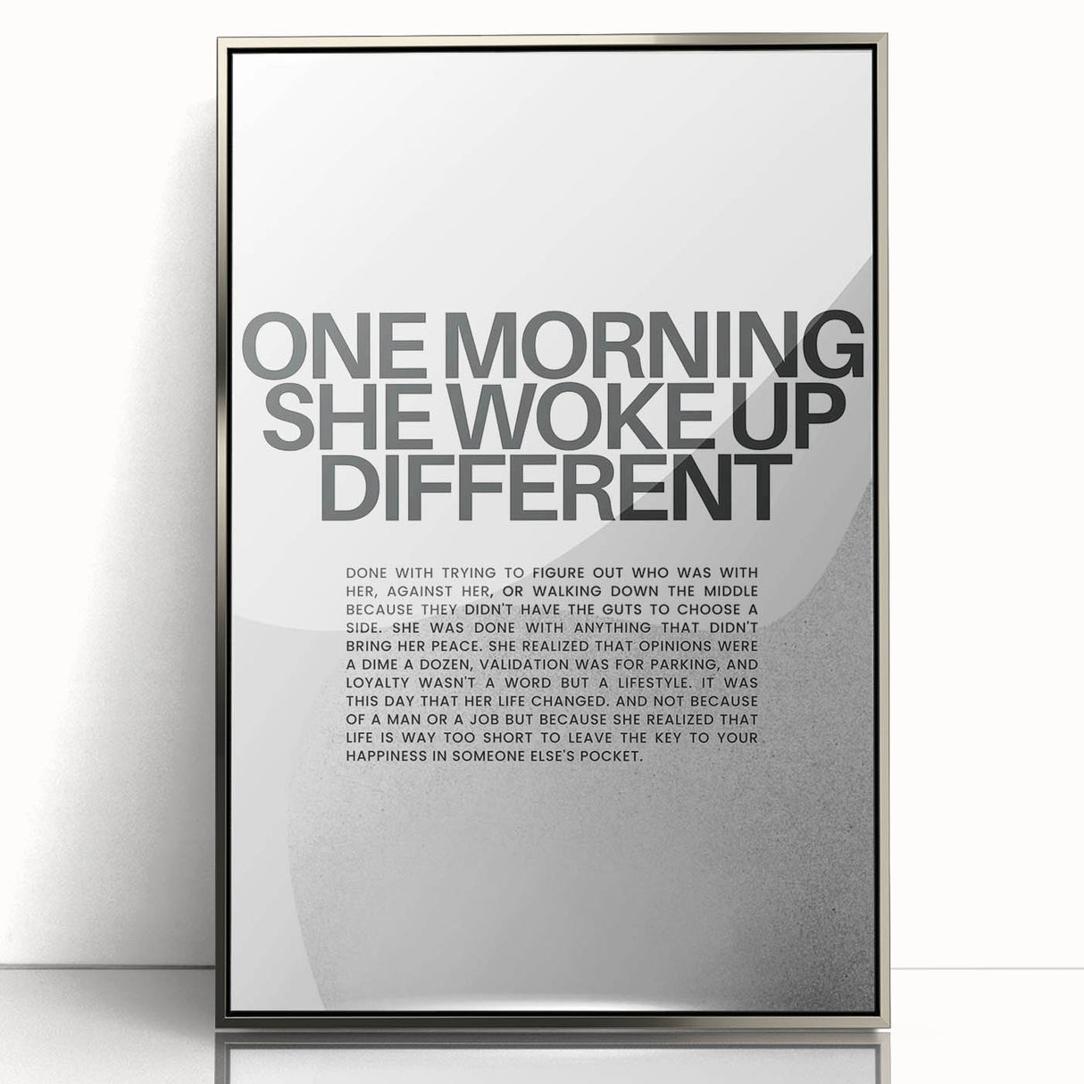 Bold Typography Art Print – Empowering Quote on Canvas