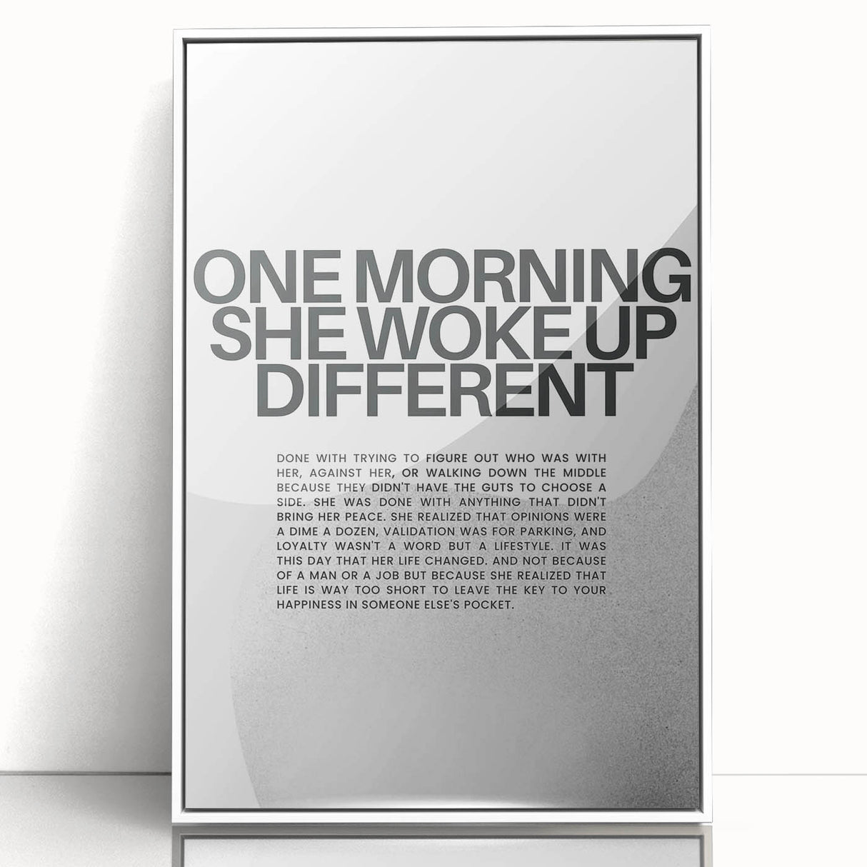 Bold Typography Art Print – Empowering Quote on Canvas