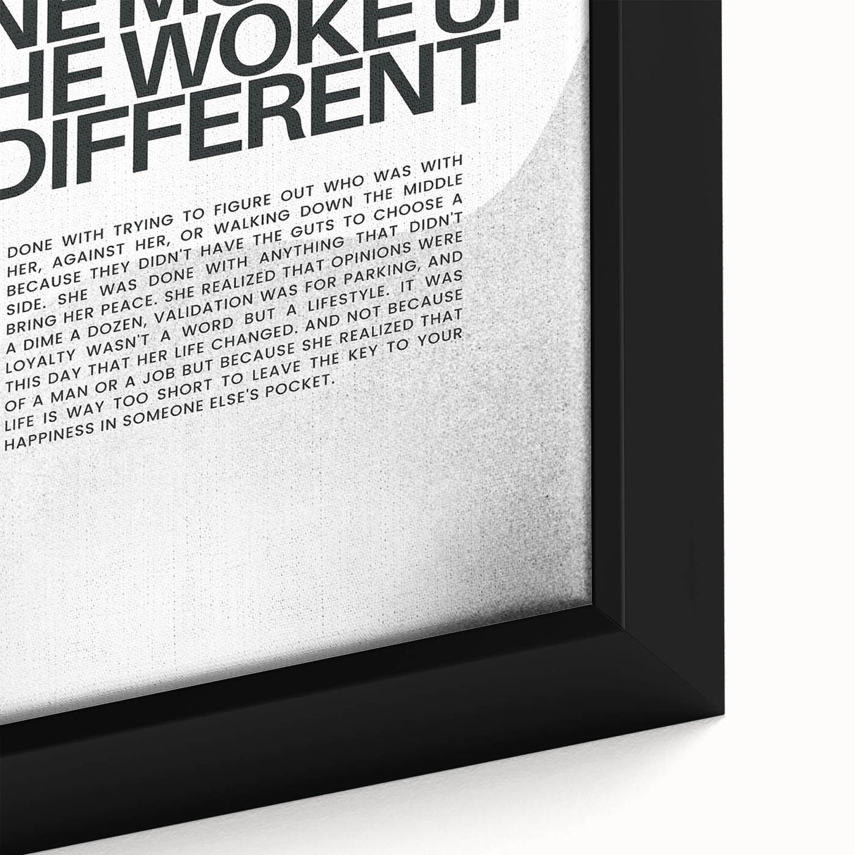 Bold Typography Art Print – Empowering Quote on Canvas