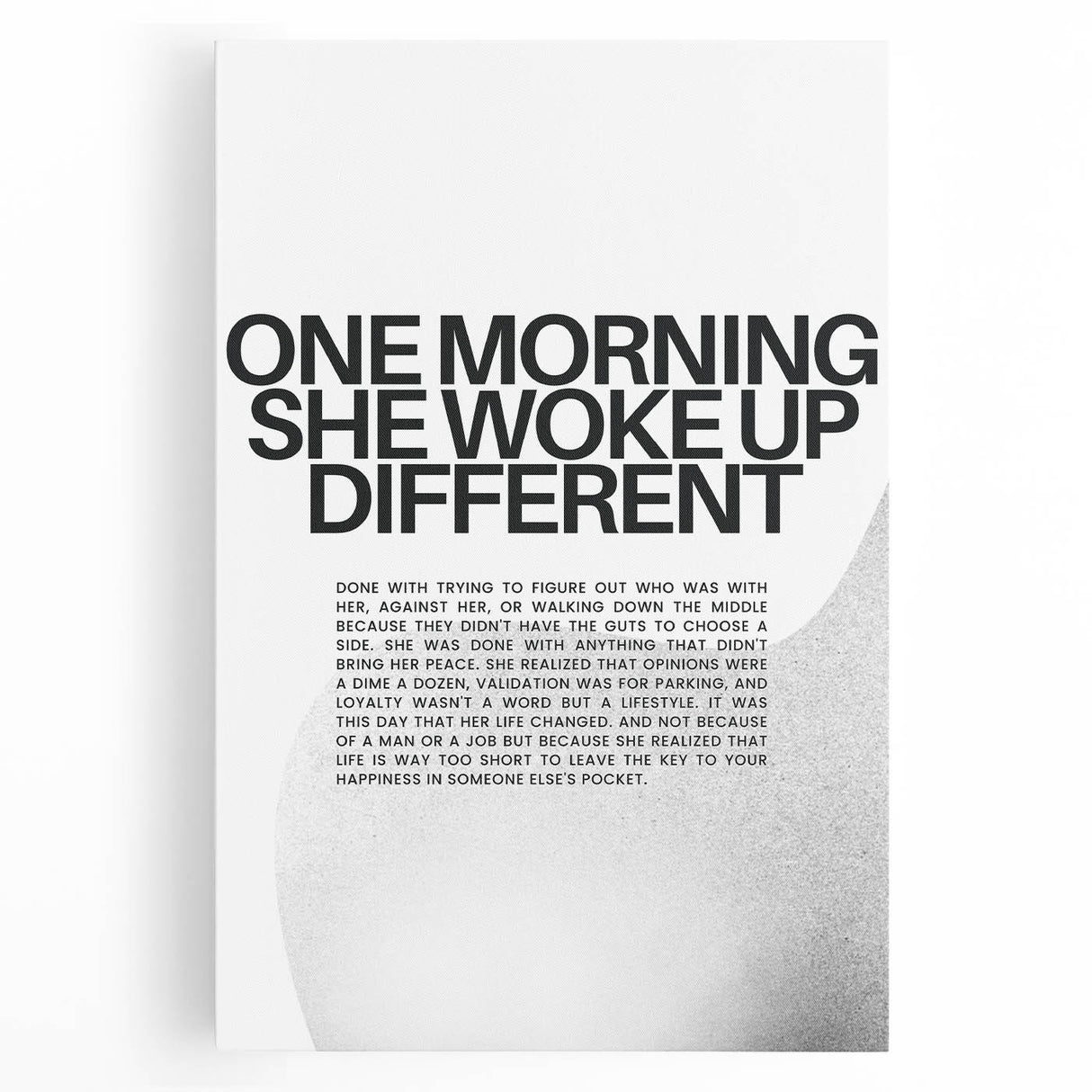 Bold Typography Art Print – Empowering Quote on Canvas