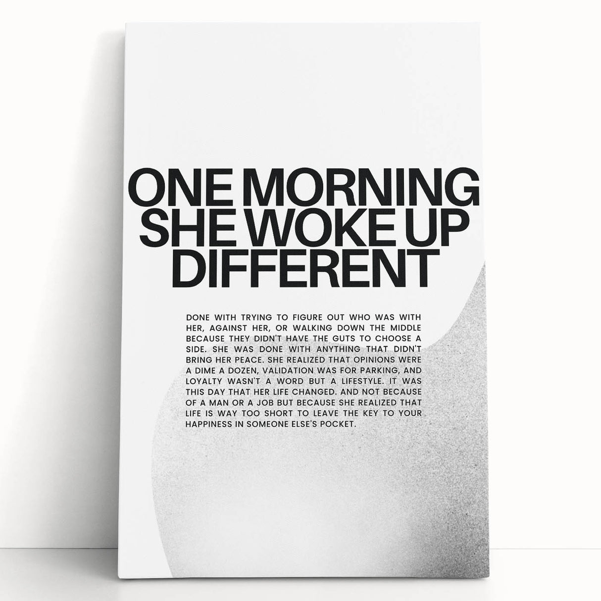 Bold Typography Art Print – Empowering Quote on Canvas