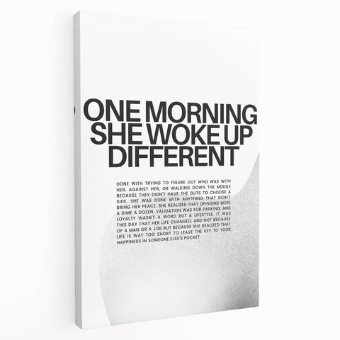 Bold Typography Art Print – Empowering Quote on Canvas