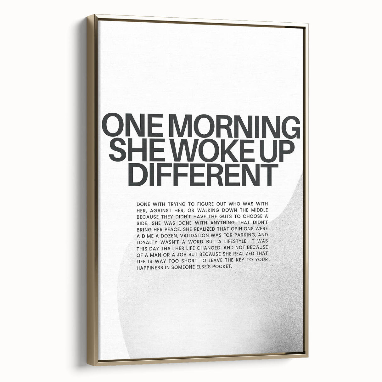 Bold Typography Art Print – Empowering Quote on Canvas