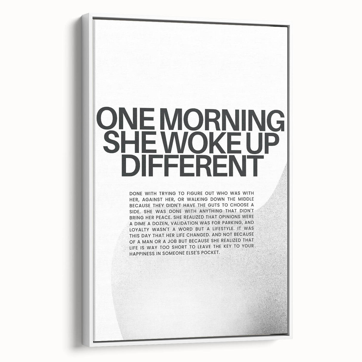 Bold Typography Art Print – Empowering Quote on Canvas