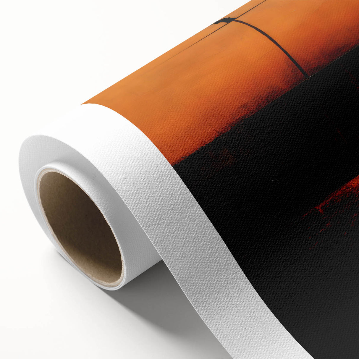 Abstract wall art featuring bold, colorful strokes on a rolled canvas, ideal for modern interior decor. This vibrant piece adds a contemporary touch to any space while enhancing aesthetic appeal.