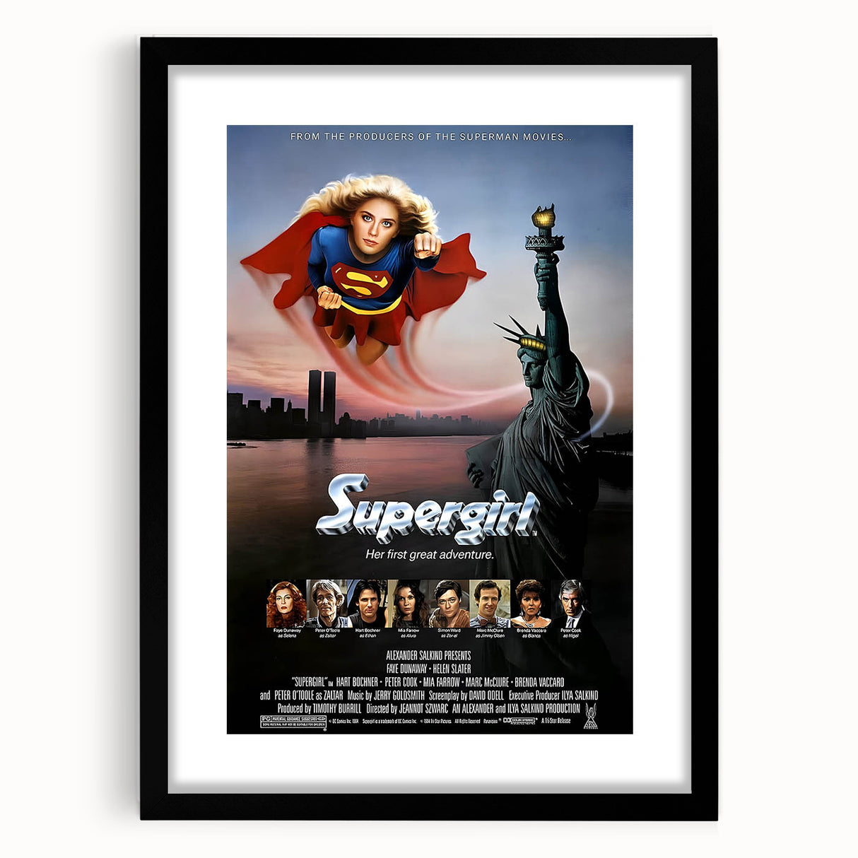 Retro Wall Art - Supergirl Movie Poster - 80s Vintage Art Prints