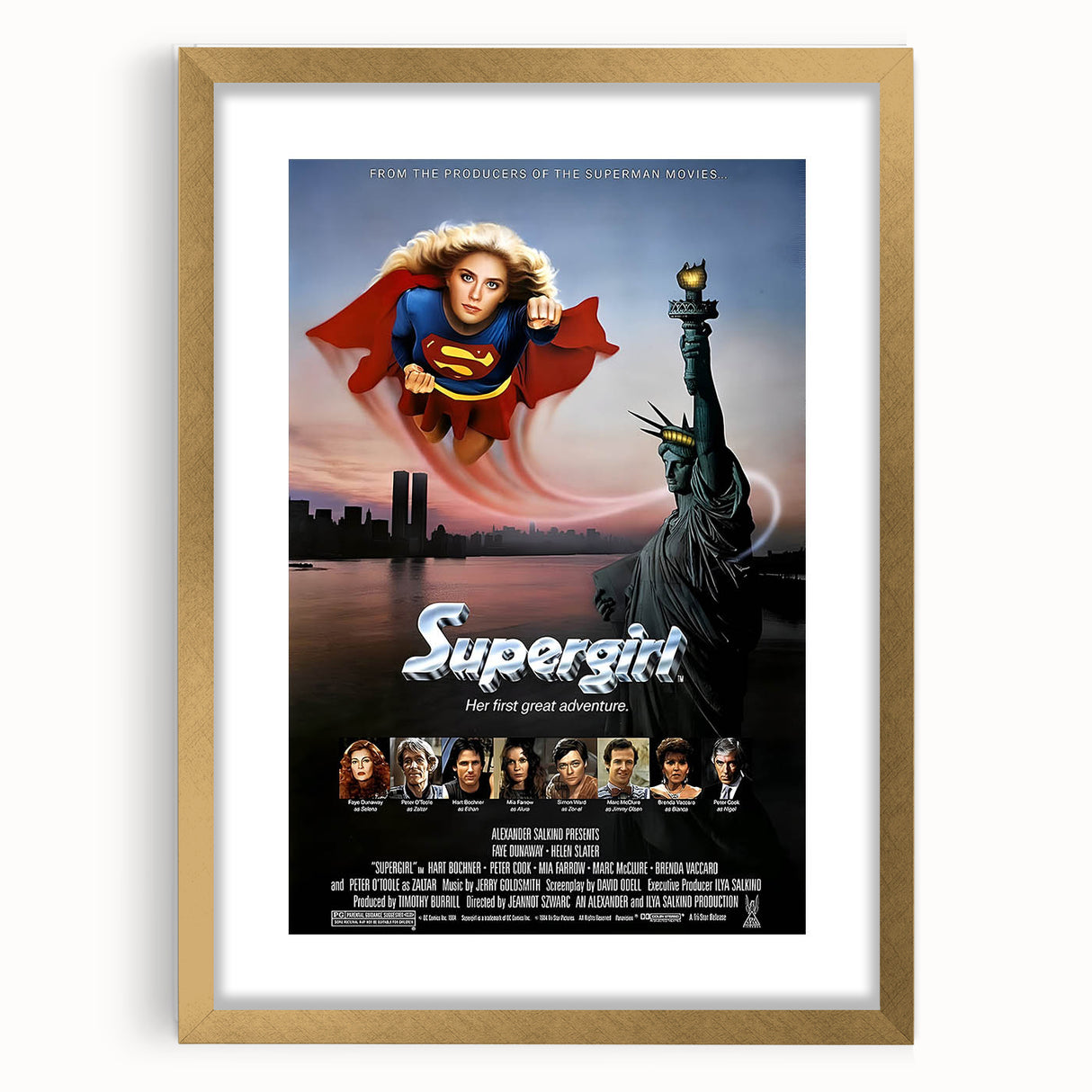 Retro Wall Art - Supergirl Movie Poster - 80s Vintage Art Prints