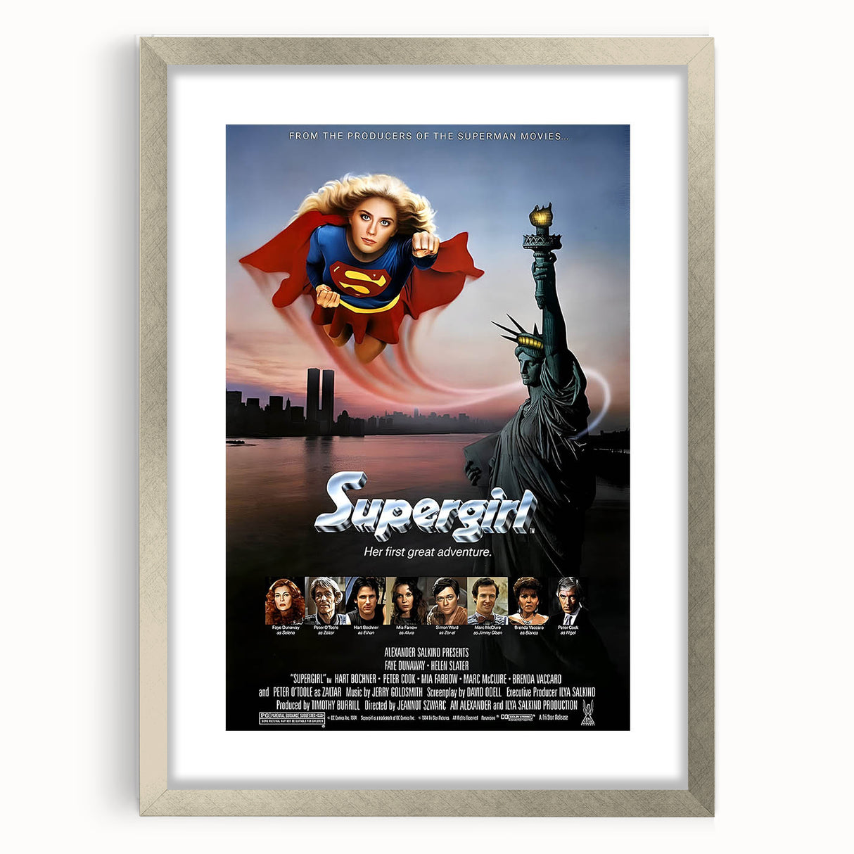 Retro Wall Art - Supergirl Movie Poster - 80s Vintage Art Prints