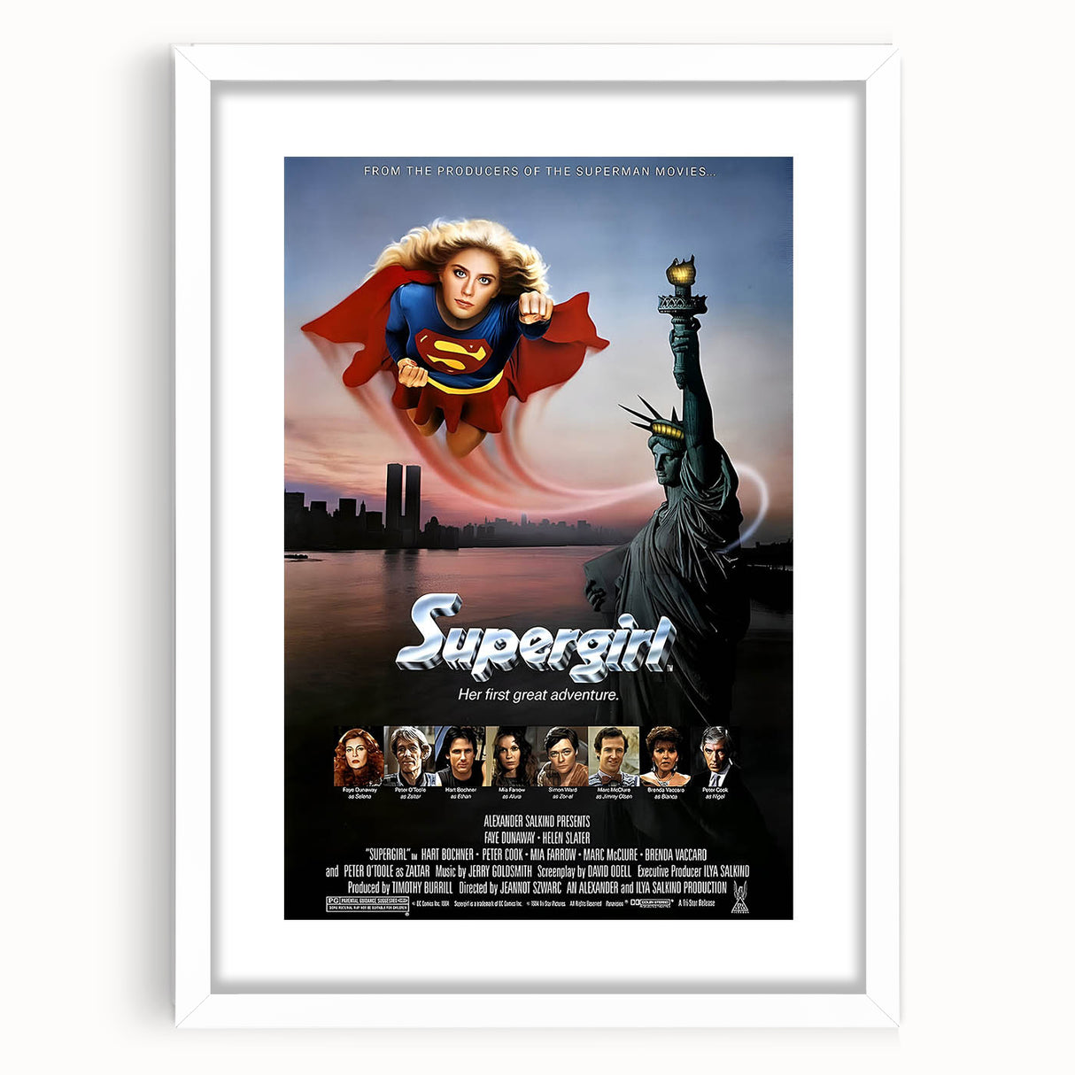 Retro Wall Art - Supergirl Movie Poster - 80s Vintage Art Prints