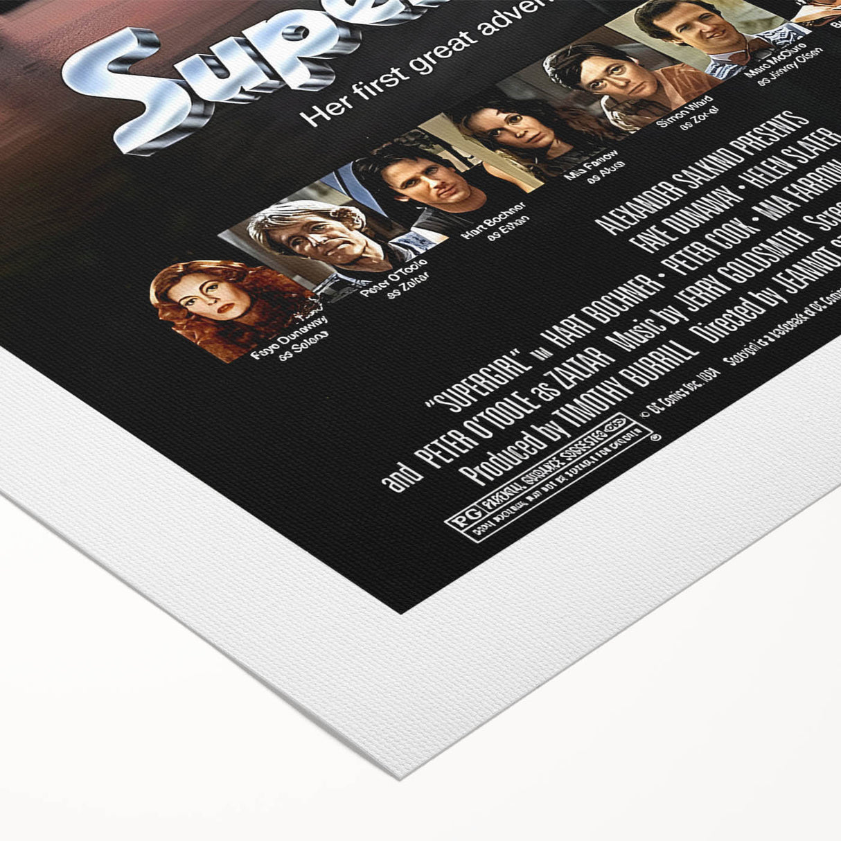 Retro Wall Art - Supergirl Movie Poster - 80s Vintage Art Prints