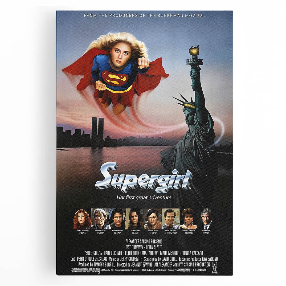 Retro Wall Art - Supergirl Movie Poster - 80s Vintage Art Prints