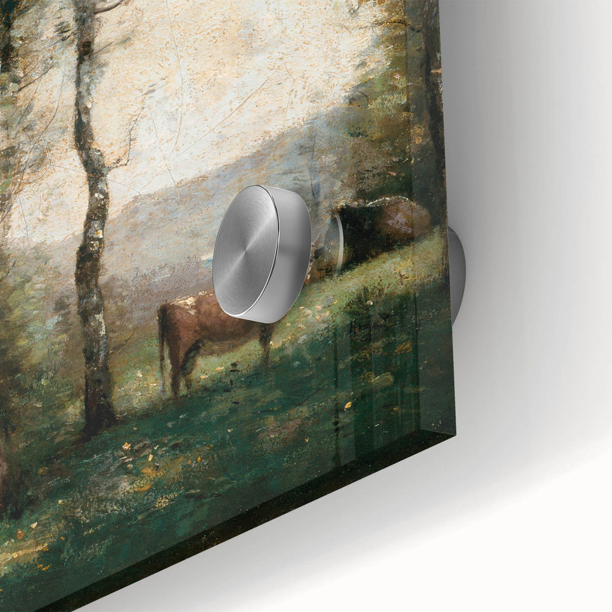 Wooded Landscape with Cows by Jean-Baptiste Corot - Classic Art Print