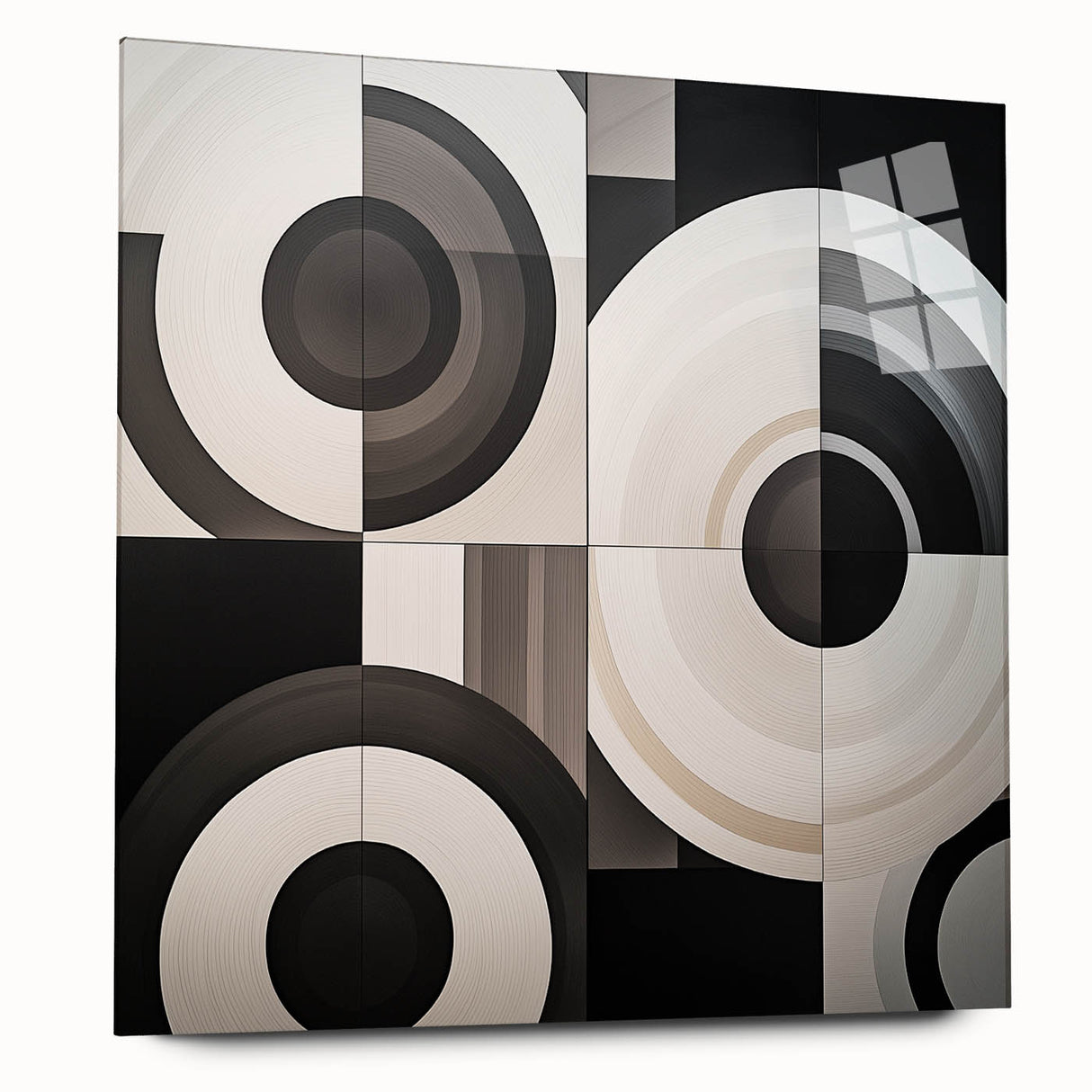 Modern Monochrome Bedroom Wall Art - Black and White Canvas Print