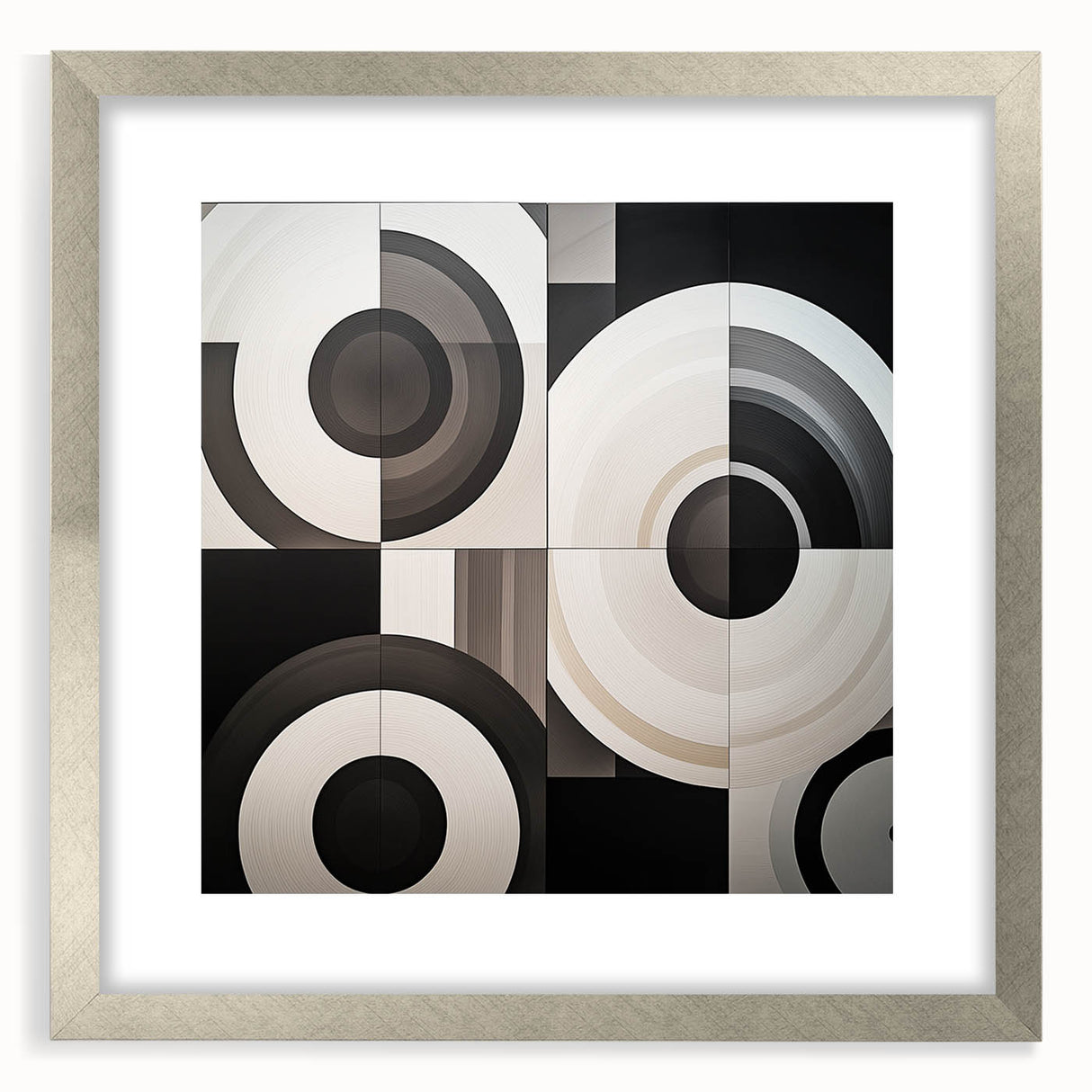Modern Monochrome Bedroom Wall Art - Black and White Canvas Print