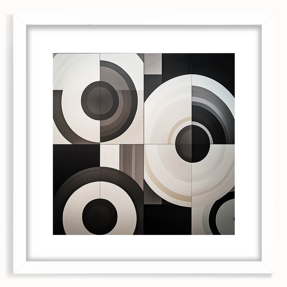 Modern Monochrome Bedroom Wall Art - Black and White Canvas Print