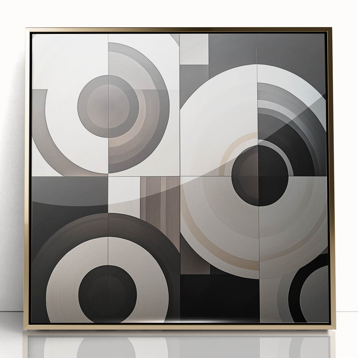 Modern Monochrome Bedroom Wall Art - Black and White Canvas Print