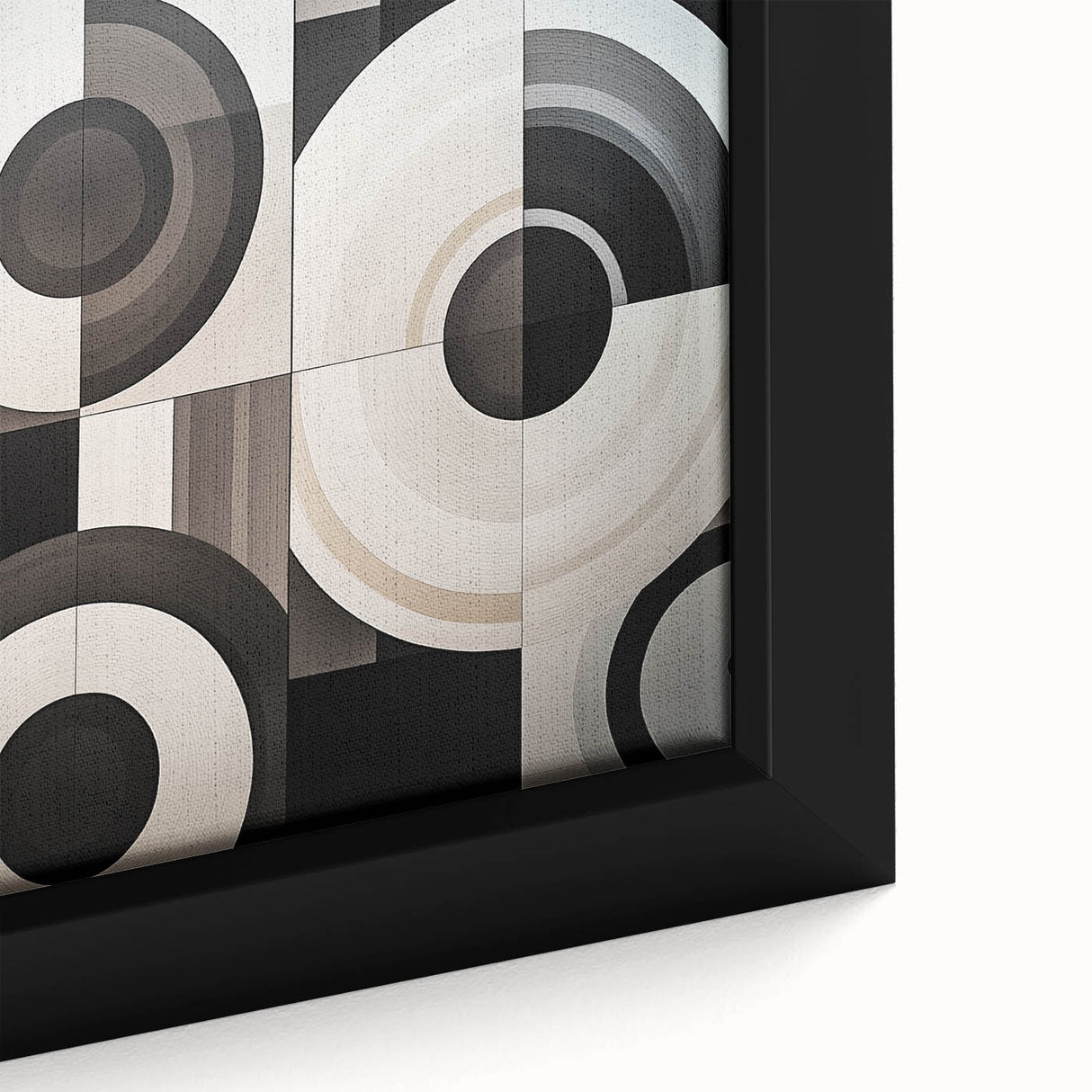 Modern Monochrome Bedroom Wall Art - Black and White Canvas Print