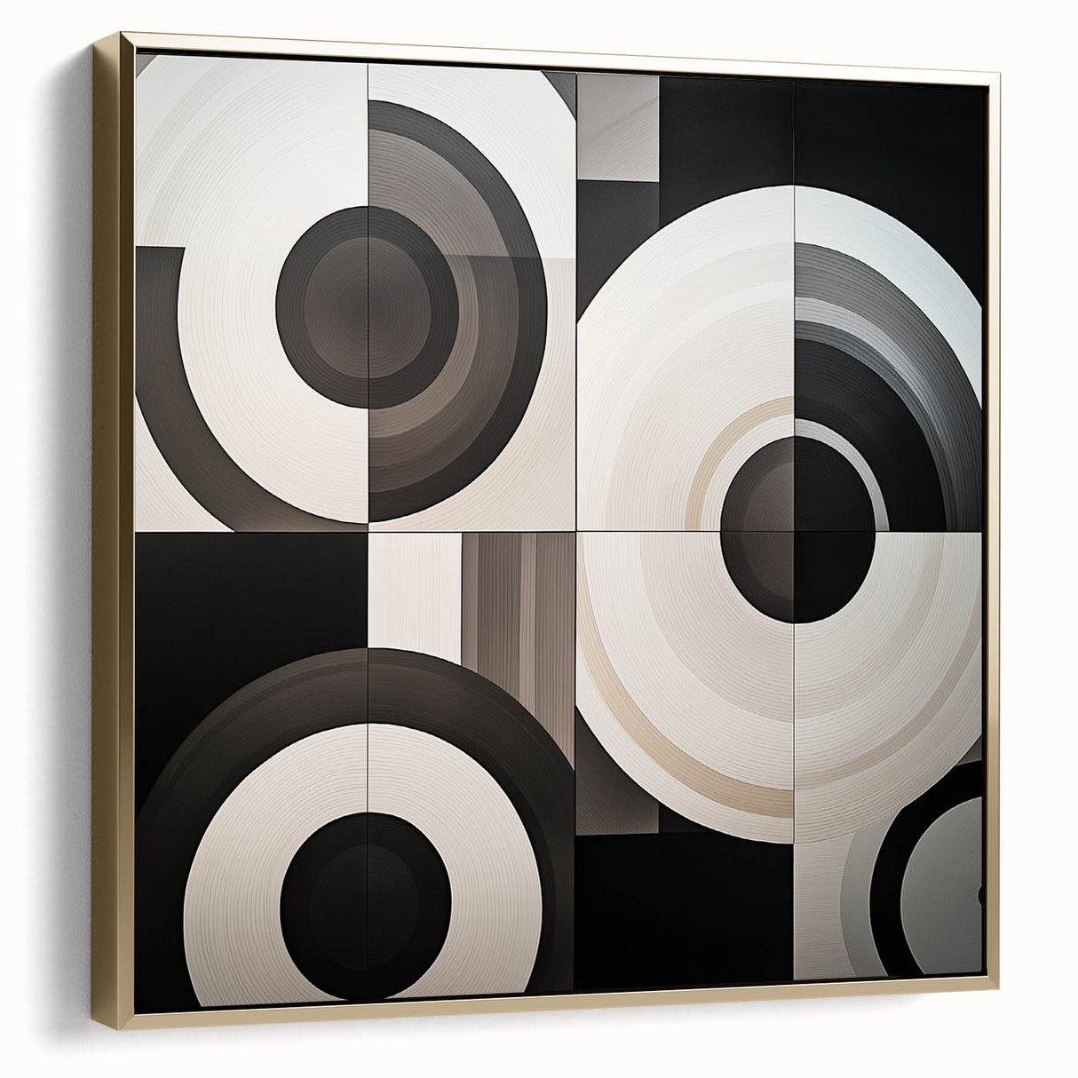 Modern Monochrome Bedroom Wall Art - Black and White Canvas Print