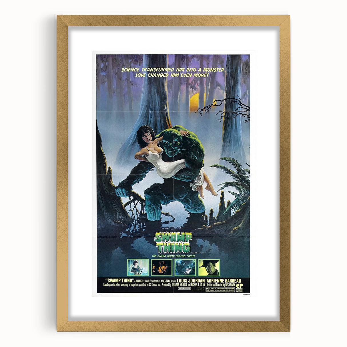 Retro Wall Art - Swamp Thing Movie Poster - 80s Vintage Art Prints