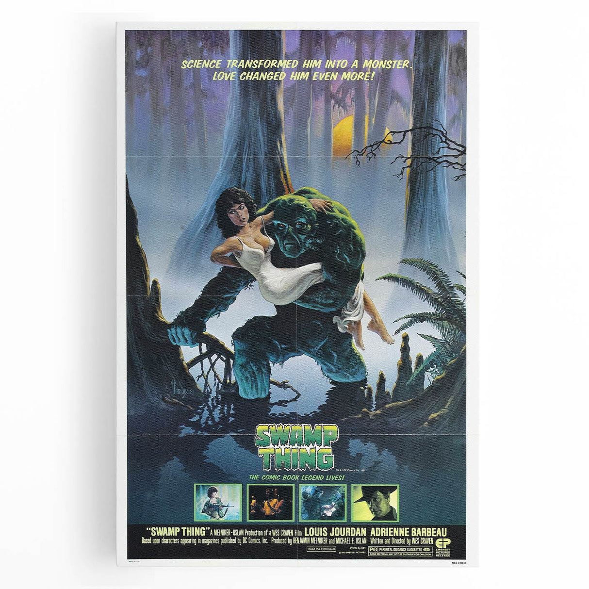 Retro Wall Art - Swamp Thing Movie Poster - 80s Vintage Art Prints