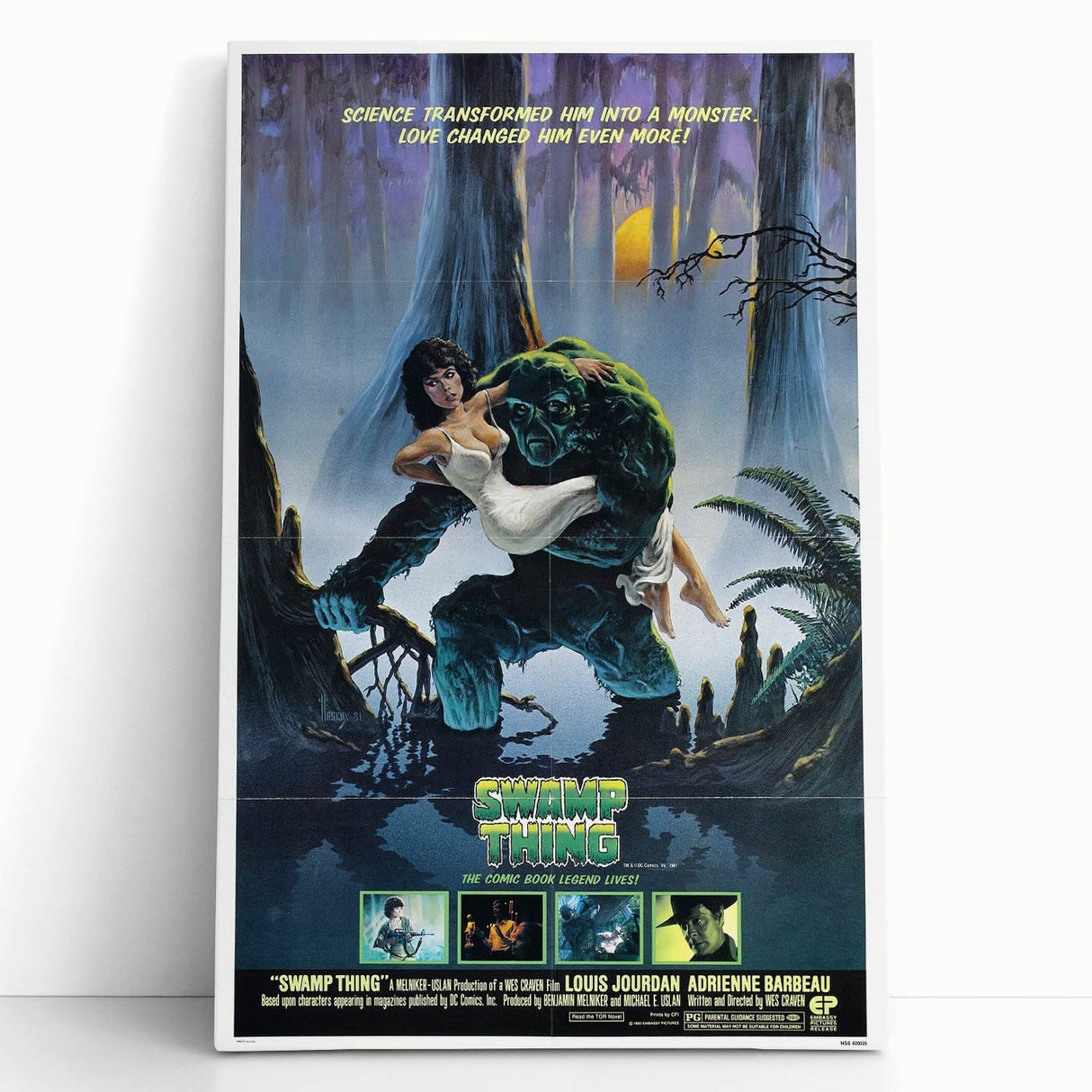 Retro Wall Art - Swamp Thing Movie Poster - 80s Vintage Art Prints