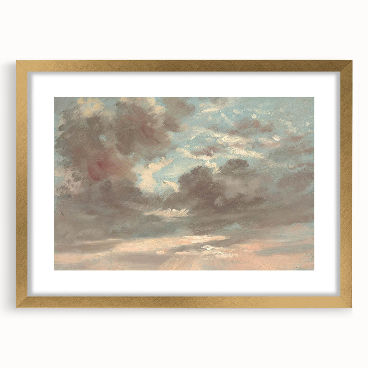 Romanticism Art: Stormy Sunset Cloud Study by John Constable