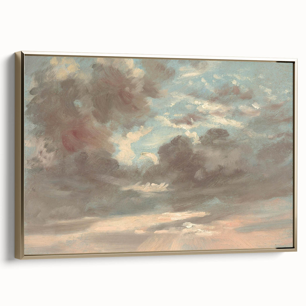 Romanticism Art: Stormy Sunset Cloud Study by John Constable