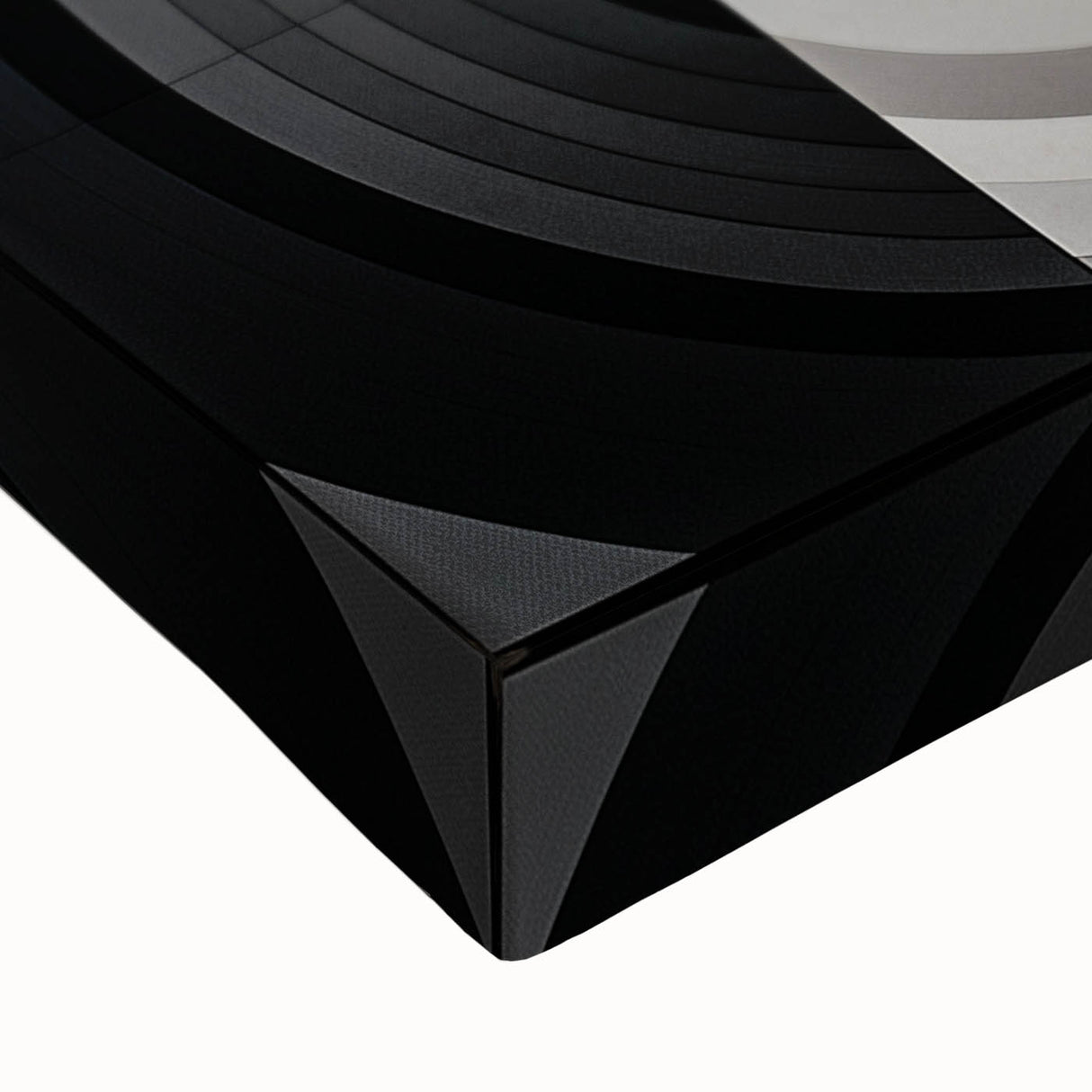 Modern Geometric Bedroom Wall Art - Black and White Canvas Print