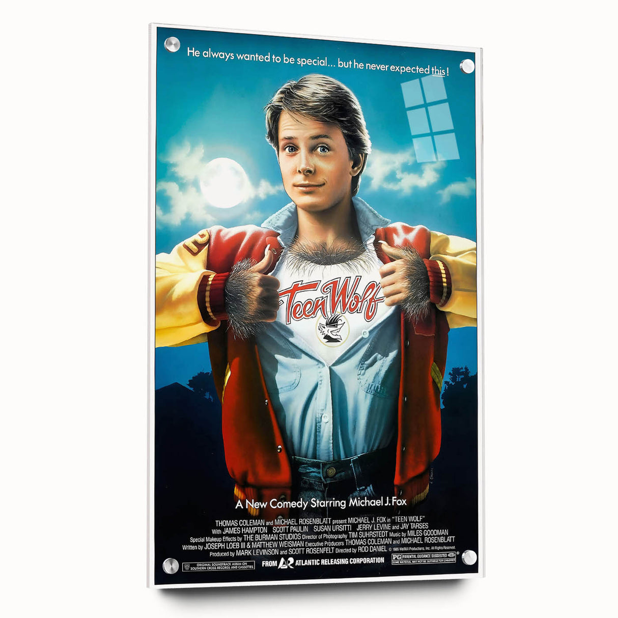 Retro Wall Art - Teen Wolf Movie Poster - 80s Vintage Art Prints