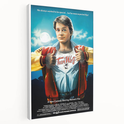 Retro Wall Art - Teen Wolf Movie Poster - 80s Vintage Art Prints
