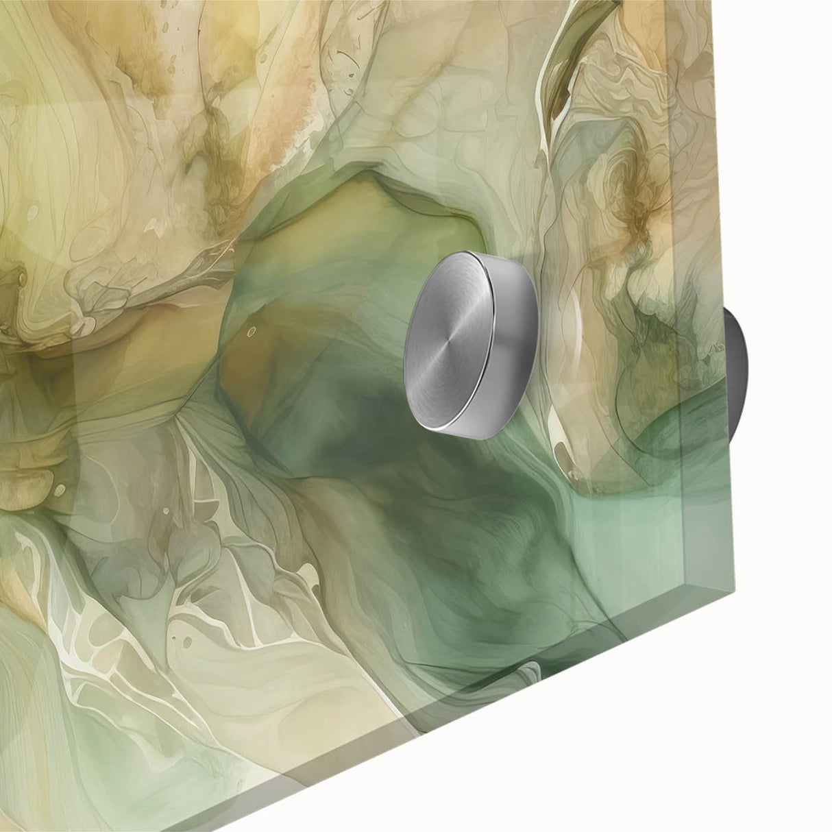 Abstract wall art featuring vibrant, multicolored strokes on acrylic glass, showcasing a dynamic blend of blues, oranges, and yellows that adds a modern touch to any decor. Perfect for contemporary art enthusiasts looking to enhance their space.