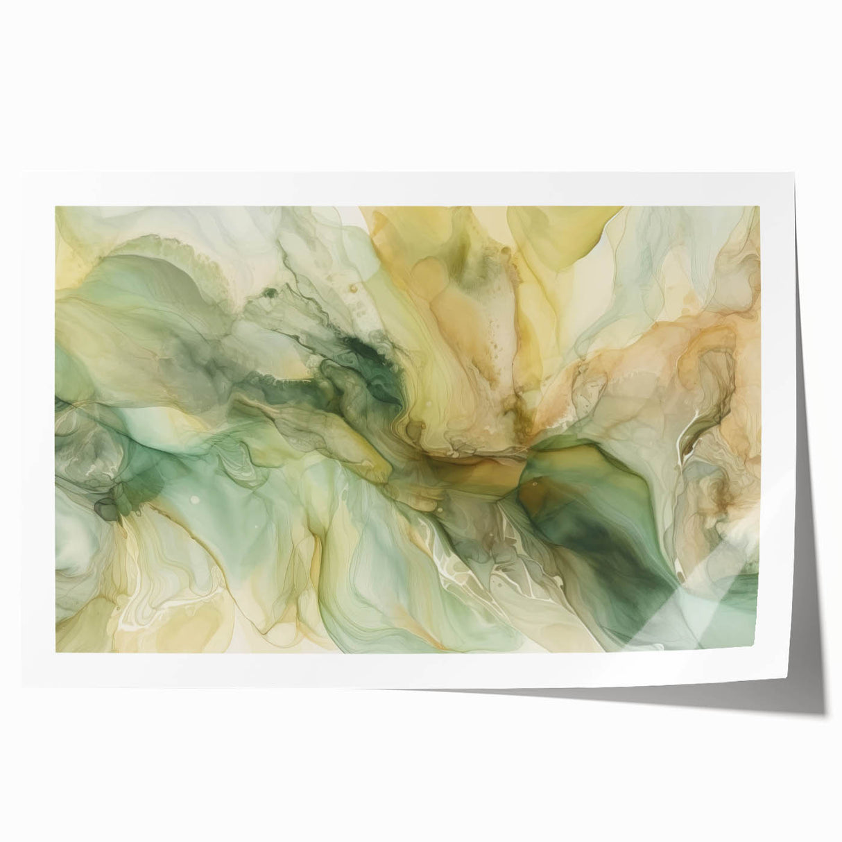 Abstract strokes wall art print showcasing vibrant colors and dynamic patterns, ideal for modern home decor. Rolled and packaged for easy display.