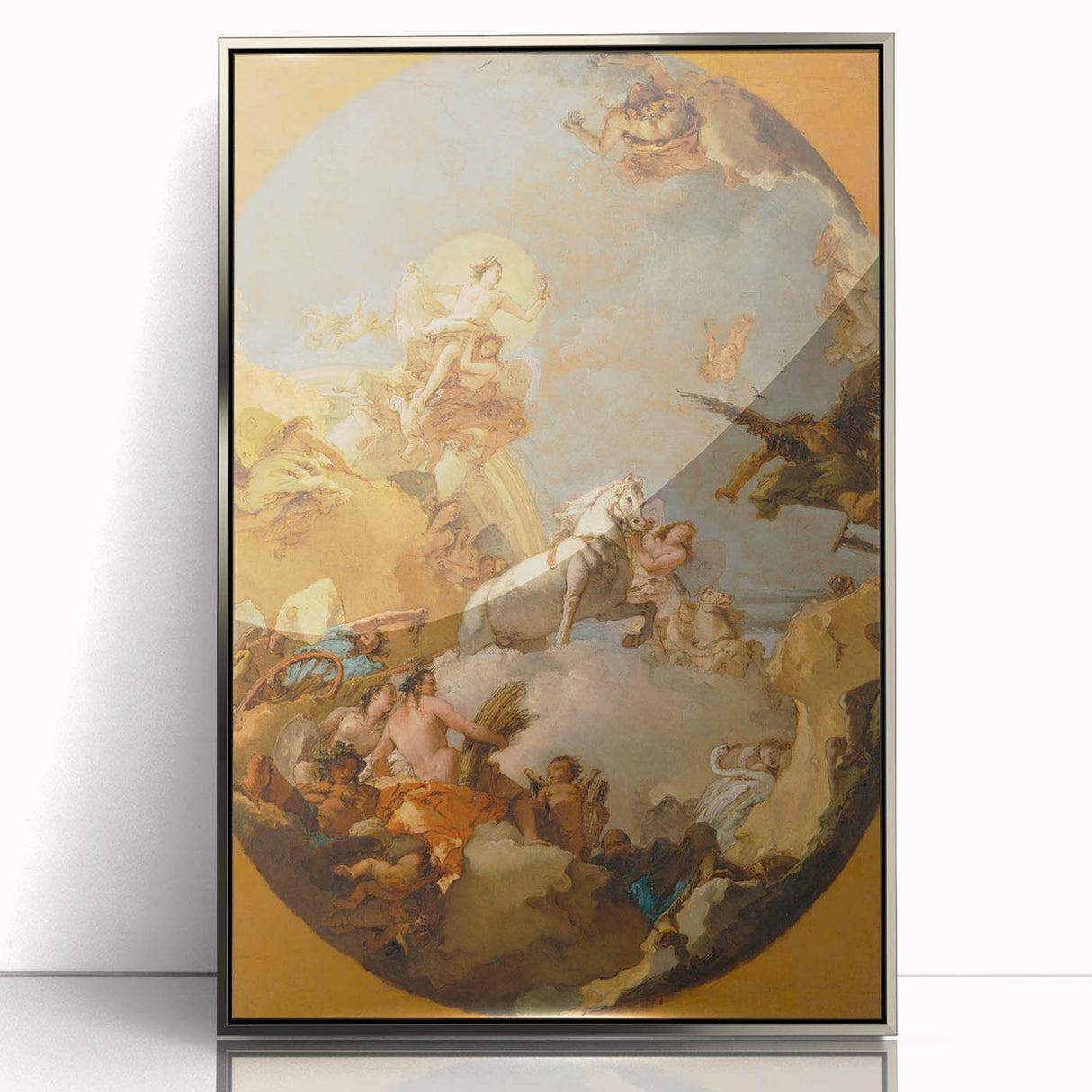 Romanticism Art: The Chariot of Aurora by Tiepolo Canvas Print