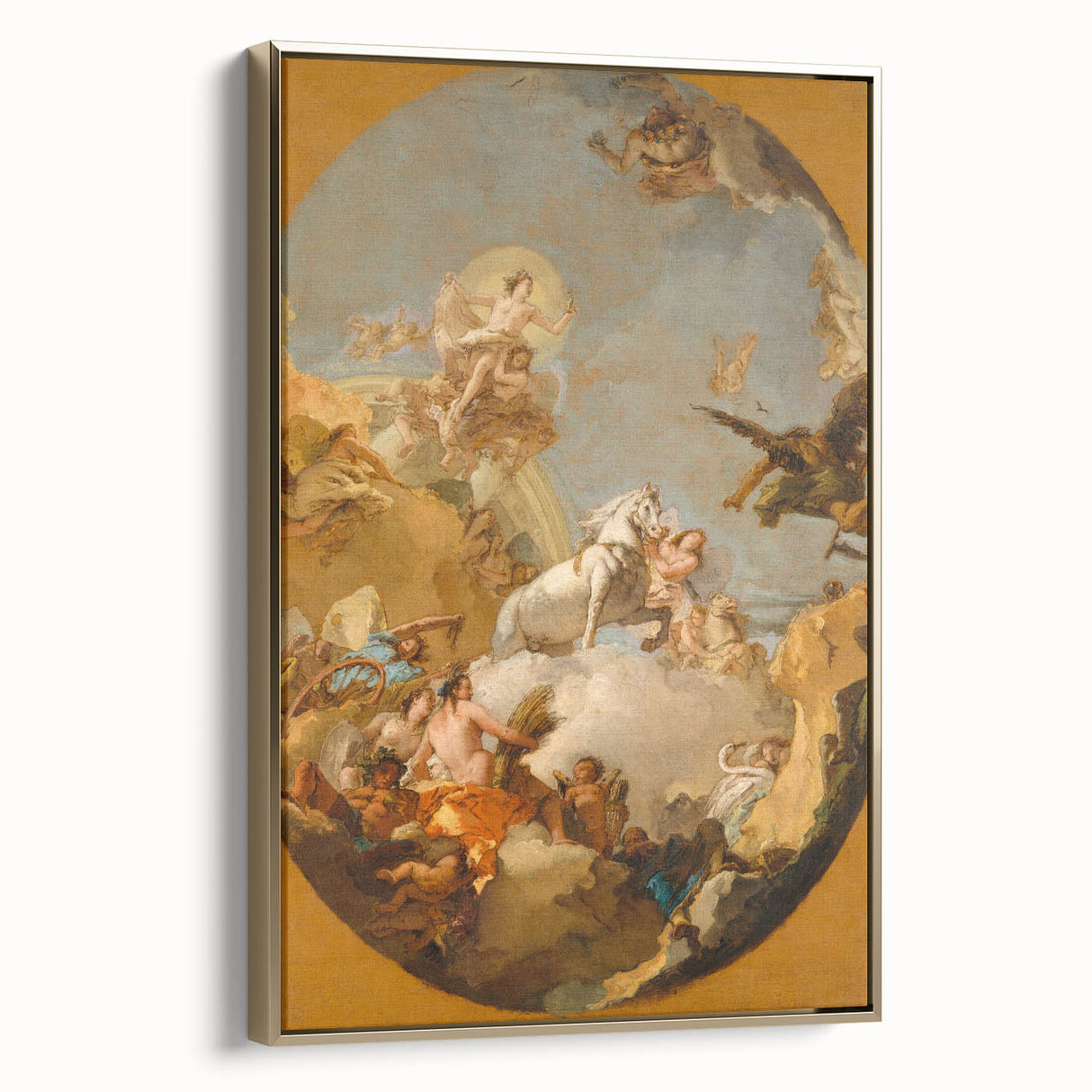 Romanticism Art: The Chariot of Aurora by Tiepolo Canvas Print