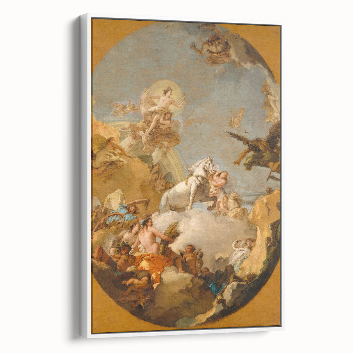 Romanticism Art: The Chariot of Aurora by Tiepolo Canvas Print