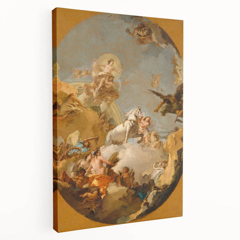 Romanticism Art: The Chariot of Aurora by Tiepolo Canvas Print