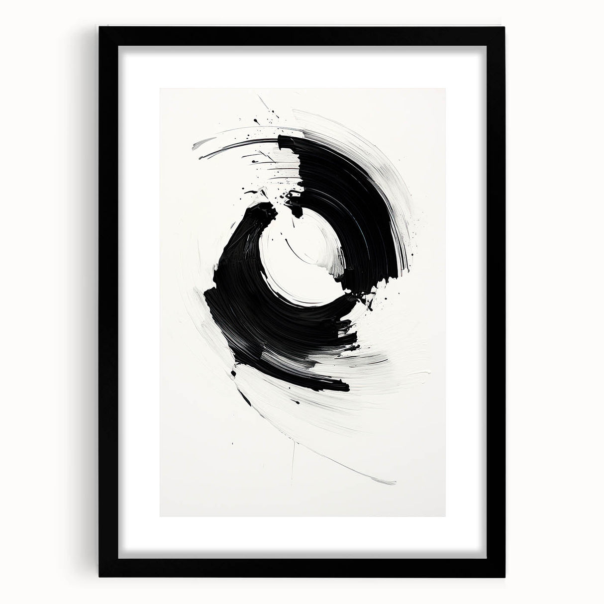 Minimalist Canvas Art for Dining Area - Black & White Abstract