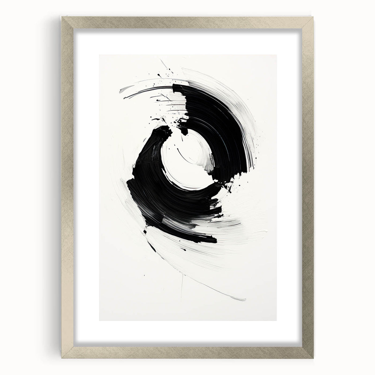 Minimalist Canvas Art for Dining Area - Black & White Abstract