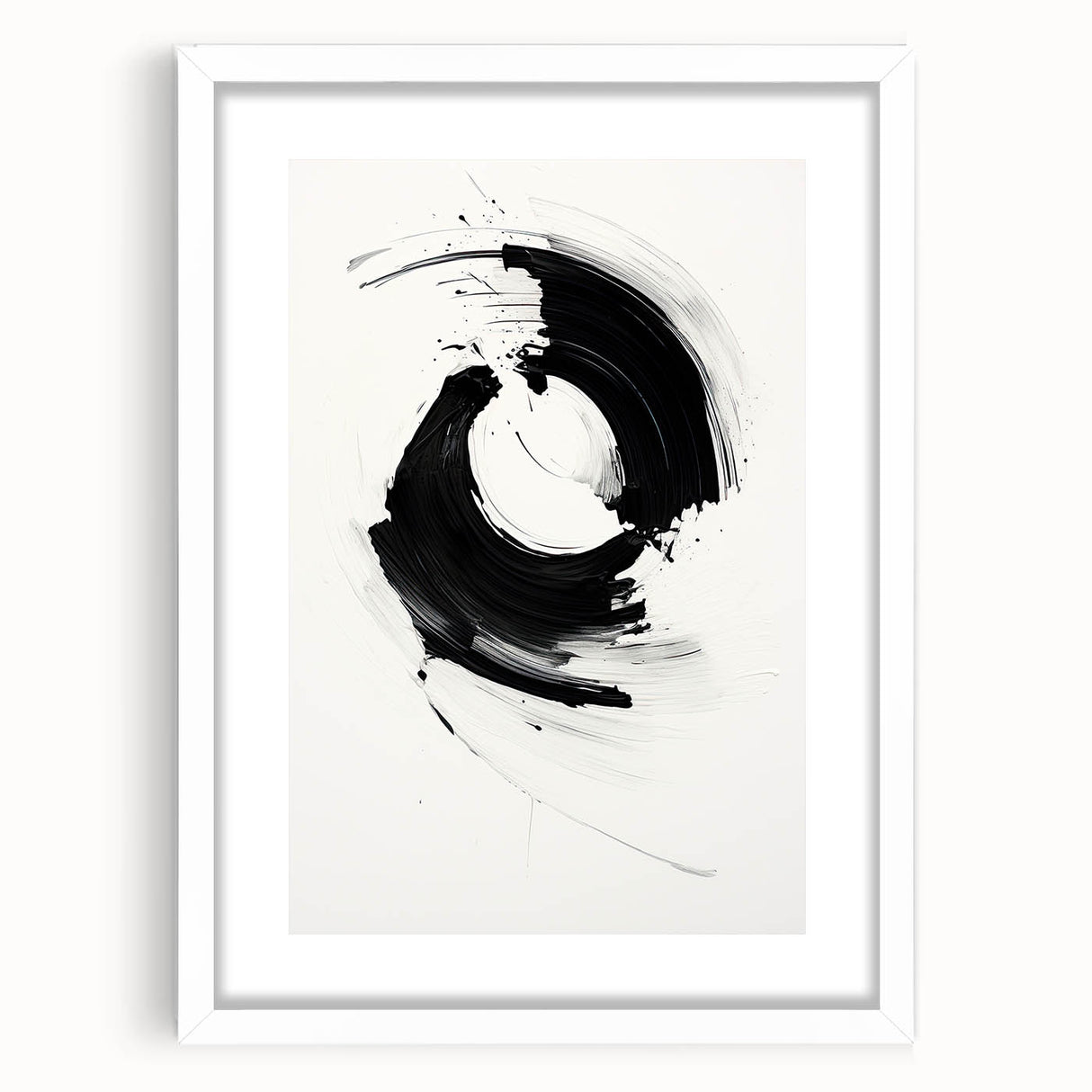 Minimalist Canvas Art for Dining Area - Black & White Abstract